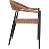 ΠΟΛΥΘΡΟΝΑ ΑΛΟΥΜΙΝΙΟΥ HM5854.15 ΜΑΥΡΗ PΕ RATTAN ΚΑΦΕ 56x60x78 εκ.