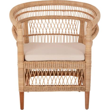 ΠΟΛΥΘΡΟΝΑ MALAWI HM9635.04 ΞΥΛΟ ΜΑΟΝΙ ΕΠΕΝΔΥΣΗ RATTAN ΛΕΥΚΟ ΜΑΞΙΛΑΡΙ ΚΑΘΙΣΜΑΤΟΣ 80x70x86Υεκ.