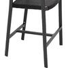 ΣΚΑΜΠΟ ΑΛΟΥΜΙΝΙΟΥ MIRI HM5892.15 ΜΕΣΑΙΟΥ ΥΨΟΥΣ RATTAN & TEXTLINE ΜΑΥΡΟ ΜΠΕΖ 55x56,5x99Υ