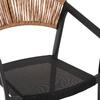 ΣΚΑΜΠΟ ΑΛΟΥΜΙΝΙΟΥ MIRI HM5892.15 ΜΕΣΑΙΟΥ ΥΨΟΥΣ RATTAN & TEXTLINE ΜΑΥΡΟ ΜΠΕΖ 55x56,5x99Υ