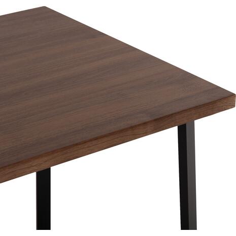 ΤΡΑΠΕΖΙ ΤΡΑΠΕΖΑΡΙΑΣ JAY HM9531 MDF ΚΑΡΥΔΙ-ΜΑΥΡA ΜΕΤΑΛΛΙΚΑ ΠΟΔΙΑ 120x70x76Υεκ.