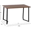 ΤΡΑΠΕΖΙ ΤΡΑΠΕΖΑΡΙΑΣ JAY HM9531 MDF ΚΑΡΥΔΙ-ΜΑΥΡA ΜΕΤΑΛΛΙΚΑ ΠΟΔΙΑ 120x70x76Υεκ.