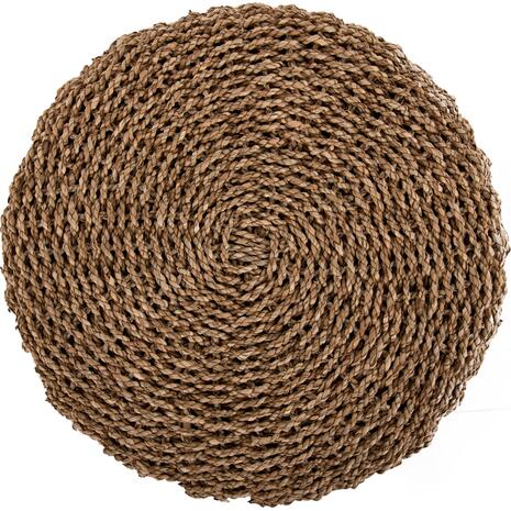 ΣΚΑΜΠΟ BEAM HM7826 ΞΥΛΟ ΤΕΑΚ ΚΑΙ SEAGRASS ΣΕ ΦΥΣΙΚΟ & ΓΚΡΙ Φ43x45Yεκ.