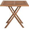 ΤΡΑΠΕΖΙ ΤΕΤΡΑΓΩΝΟ KENDALL ΠΤΥΣΣΟΜΕΝΟ HM9544 TEAK ΣΕ ΦΥΣΙΚΟ ΧΡΩΜΑ 80x80x75Yεκ.