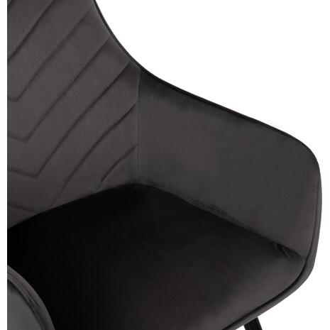 ΠΟΛΥΘΡΟΝΑ LATRELL HM8582.01 ΓΚΡΙ ΒΕΛΟΥΔΟ & ΜΑΥΡΑ ΜΕΤΑΛΛΙΚΑ ΠΟΔΙΑ 54x57x84Yεκ. (σετ 2 τεμαχίων) (Γκρι)