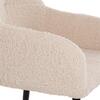 ΠΟΛΥΘΡΟΝΑ SHELLY HM8591.02 ΥΦΑΣΜΑ TEDDY ΛΕΥΚΟ-ΜΑΥΡΑ ΜΕΤΑΛΛΙΚΑ ΠΟΔΙΑ 57x55x87Yεκ. (σετ 2 τεμαχίων) (Λευκό)
