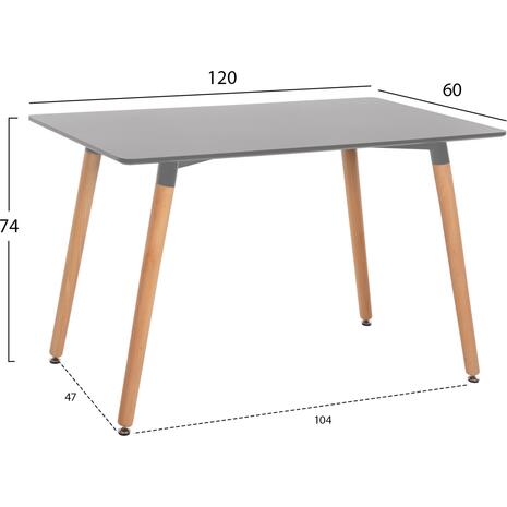 ΤΡΑΠΕΖΙ MINIMAL HM8581.02 ΑΝΟΙΧΤΟ ΓΚΡΙ MDF-ΠΟΔΙΑ ΟΞΙΑ ΣΕ ΦΥΣΙΚΟ ΧΡΩΜΑ- 120Χ60X74Υεκ. (Black)
