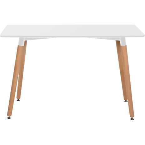 ΤΡΑΠΕΖΙ MINIMAL HM8581.01 ΛΕΥΚΟ MDF-ΠΟΔΙΑ ΟΞΙΑ ΣΕ ΦΥΣΙΚΟ ΧΡΩΜΑ- 120Χ60X74Υεκ.