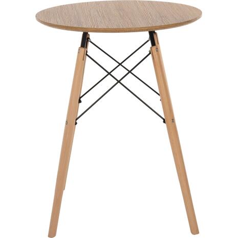 ΤΡΑΠΕΖΙ ΣΤΡΟΓΓΥΛΟ MINIMAL HM0060.04 ΦΥΣΙΚΟ ΧΡΩΜΑ MDF-ΠΟΔΙΑ ΟΞΙΑΣ ΣΕ ΦΥΣΙΚΟ ΧΡΩΜΑ Φ60Χ76Υεκ.