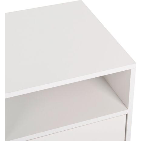 ΚΟΜΟΔΙΝΟ ΜΕΛΑΜΙΝΗΣ MALORY HM2205.05 ΛΕΥΚO 40x40x50Yεκ. (Λευκό)