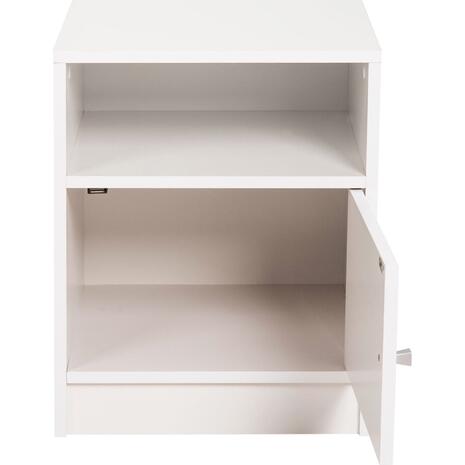 ΚΟΜΟΔΙΝΟ ΜΕΛΑΜΙΝΗΣ MALORY HM2205.05 ΛΕΥΚO 40x40x50Yεκ. (Λευκό)