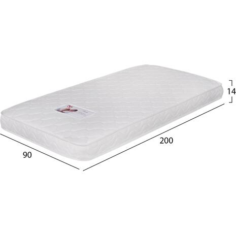 ΣΤΡΩΜΑ ΑΦΡΟΥ ΧΩΡΙΣ ΕΛΑΤΗΡΙΑ JORDY 90X200x15Y-- HM374.10  (ROLL PACKING) ΛΕΥΚΟ