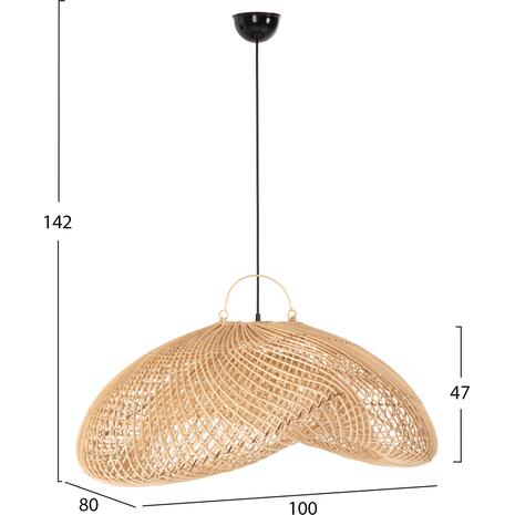 ΦΩΤΙΣΤΙΚΟ ΟΡΟΦΗΣ ΚΡΕΜΑΣΤΟ PERK HM7861 RATTAN ΣΕ ΦΥΣΙΚΟ ΧΡΩΜΑ 100x80x142Υ εκ.