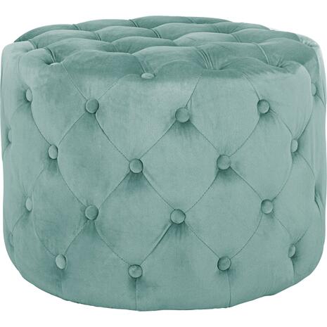ΣΚΑΜΠΟ KASSIE ΦΥΣΤΙΚΙ ΒΕΛΟΥΔΟ ΤΥΠΟΥ CHESTERFIELD HM8406.07 Φ60X43Υ εκ. (φυστικί)