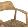 ΠΟΛΥΘΡΟΝΑ KINGSLEY HM9634.01 ΞΥΛΟ TEAK & ΨΑΘΑ ΣΕ ΦΥΣΙΚΟ ΧΡΩΜΑ 57,5x54x80Yεκ.