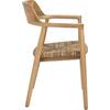 ΠΟΛΥΘΡΟΝΑ KINGSLEY HM9634.01 ΞΥΛΟ TEAK & ΨΑΘΑ ΣΕ ΦΥΣΙΚΟ ΧΡΩΜΑ 57,5x54x80Yεκ.