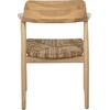 ΠΟΛΥΘΡΟΝΑ KINGSLEY HM9634.01 ΞΥΛΟ TEAK & ΨΑΘΑ ΣΕ ΦΥΣΙΚΟ ΧΡΩΜΑ 57,5x54x80Yεκ.