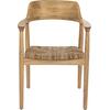 ΠΟΛΥΘΡΟΝΑ KINGSLEY HM9634.01 ΞΥΛΟ TEAK & ΨΑΘΑ ΣΕ ΦΥΣΙΚΟ ΧΡΩΜΑ 57,5x54x80Yεκ.