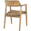 ΠΟΛΥΘΡΟΝΑ KINGSLEY HM9634.01 ΞΥΛΟ TEAK & ΨΑΘΑ ΣΕ ΦΥΣΙΚΟ ΧΡΩΜΑ 57,5x54x80Yεκ.