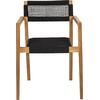 ΠΟΛΥΘΡΟΝΑ CHARLOTTE HM9637.02 ΞΥΛΟ TEAK & ΜΑΥΡΟ ΣΧΟΙΝΙ--B'ΔΙΑΛΟΓΗΣ 59x54x83Y