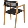 ΠΟΛΥΘΡΟΝΑ CHARLOTTE HM9637.02 ΞΥΛΟ TEAK ΦΥΣΙΚΟ & ΜΑΥΡΟ ΣΧΟΙΝΙ 59x54x83Y εκ.