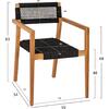 ΠΟΛΥΘΡΟΝΑ CHARLOTTE HM9637.02 ΞΥΛΟ TEAK & ΜΑΥΡΟ ΣΧΟΙΝΙ--B'ΔΙΑΛΟΓΗΣ 59x54x83Y