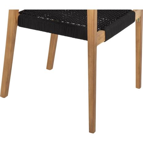 ΠΟΛΥΘΡΟΝΑ CHARLOTTE HM9637.02 ΞΥΛΟ TEAK & ΜΑΥΡΟ ΣΧΟΙΝΙ--B'ΔΙΑΛΟΓΗΣ 59x54x83Y