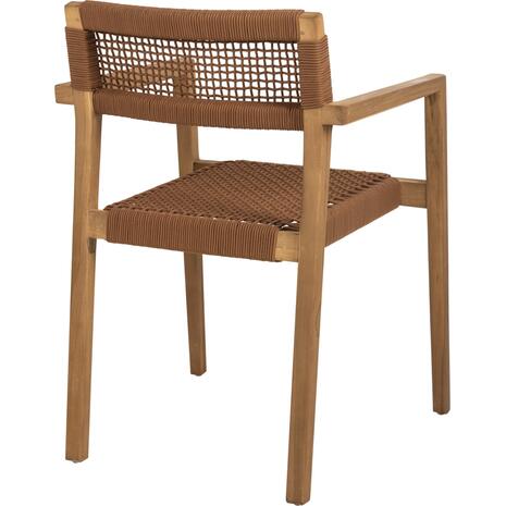 ΠΟΛΥΘΡΟΝΑ CHARLOTTE HM9637.01 ΞΥΛΟ TEAK & ΚΑΦΕ ΣΧΟΙΝΙ--B'ΔΙΑΛΟΓΗΣ 59x54x83Y εκ.