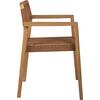 ΠΟΛΥΘΡΟΝΑ CHARLOTTE HM9637.01 ΞΥΛΟ TEAK ΦΥΣΙΚΟ & ΚΑΦΕ ΣΧΟΙΝΙ 59x54x83Y εκ.
