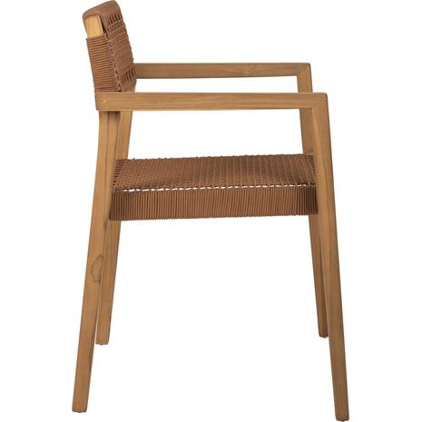 ΠΟΛΥΘΡΟΝΑ CHARLOTTE HM9637.01 ΞΥΛΟ TEAK & ΚΑΦΕ ΣΧΟΙΝΙ--B'ΔΙΑΛΟΓΗΣ 59x54x83Y εκ.