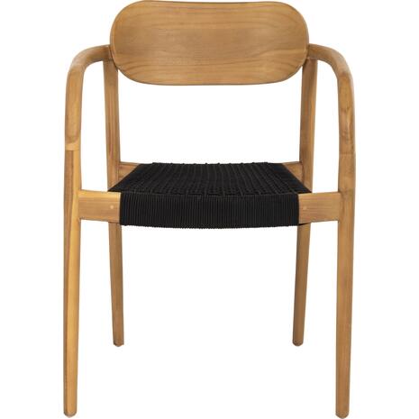 ΠΟΛΥΘΡΟΝΑ OSLO HM9636.02 ΞΥΛΟ TEAK ΦΥΣΙΚΟ & ΜΑΥΡΟ ΣΧΟΙΝΙ 55x54x80Y εκ.