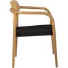 ΠΟΛΥΘΡΟΝΑ OSLO HM9636.02 ΞΥΛΟ TEAK ΦΥΣΙΚΟ & ΜΑΥΡΟ ΣΧΟΙΝΙ 55x54x80Y εκ.