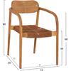 ΠΟΛΥΘΡΟΝΑ OSLO HM9636.01 ΞΥΛΟ TEAK ΦΥΣΙΚΟ & ΣΧΟΙΝΙ--B’ΔΙΑΛΟΓΗΣ 55x54x80Y εκ.