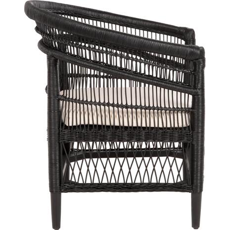 ΠΟΛΥΘΡΟΝΑ MALAWI HM9635.03 ΞΥΛΟ ΜΑΟΝΙ ΜΕ RATTAN ΜΑΥΡΟ--Β'ΔΙΑΛΟΓΗΣ 80x70x86Υεκ.