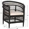 ΠΟΛΥΘΡΟΝΑ MALAWI HM9635.03 ΞΥΛΟ ΜΑΟΝΙ ΜΕ RATTAN ΜΑΥΡΟ-ΛΕΥΚΟ ΜΑΞΙΛΑΡΙ 80x70x86Υεκ.