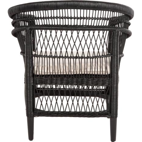 ΠΟΛΥΘΡΟΝΑ MALAWI HM9635.03 ΞΥΛΟ ΜΑΟΝΙ ΜΕ RATTAN ΜΑΥΡΟ--Β'ΔΙΑΛΟΓΗΣ 80x70x86Υεκ.