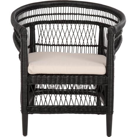 ΠΟΛΥΘΡΟΝΑ MALAWI HM9635.03 ΞΥΛΟ ΜΑΟΝΙ ΜΕ RATTAN ΜΑΥΡΟ--Β'ΔΙΑΛΟΓΗΣ 80x70x86Υεκ.