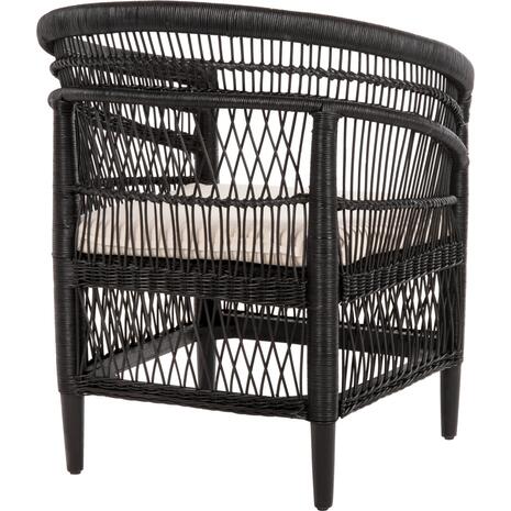 ΠΟΛΥΘΡΟΝΑ MALAWI HM9635.03 ΞΥΛΟ ΜΑΟΝΙ ΜΕ RATTAN ΜΑΥΡΟ--Β'ΔΙΑΛΟΓΗΣ 80x70x86Υεκ.