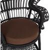 ΠΟΛΥΘΡΟΝΑ ROYAL PEACOCK HM9342.03 RATTAN ΜΑΥΡΟ-ΜΑΞΙΛΑΡΙ ΜΑΥΡΟ 114x72x150Yεκ. (Μαύρο)