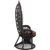 ΠΟΛΥΘΡΟΝΑ ROYAL PEACOCK HM9342.03 RATTAN ΜΑΥΡΟ-ΜΑΞΙΛΑΡΙ ΜΑΥΡΟ 114x72x150Yεκ. (Μαύρο)