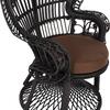 ΠΟΛΥΘΡΟΝΑ ROYAL PEACOCK HM9342.03 RATTAN ΜΑΥΡΟ-ΜΑΞΙΛΑΡΙ ΜΑΥΡΟ 114x72x150Yεκ. (Μαύρο)