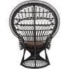 ΠΟΛΥΘΡΟΝΑ ROYAL PEACOCK HM9342.03 RATTAN ΜΑΥΡΟ-ΜΑΞΙΛΑΡΙ ΜΑΥΡΟ 114x72x150Yεκ. (Μαύρο)