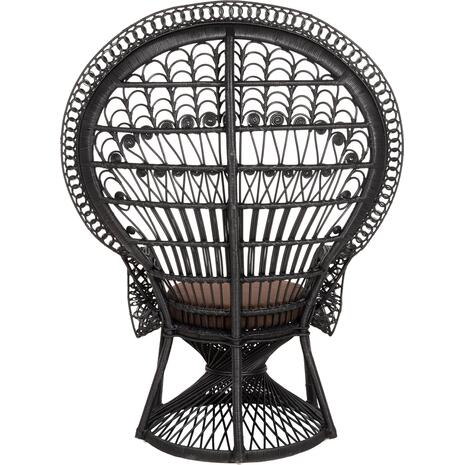 ΠΟΛΥΘΡΟΝΑ ROYAL PEACOCK HM9342.03 RATTAN ΜΑΥΡΟ-ΜΑΞΙΛΑΡΙ ΜΑΥΡΟ 114x72x150Yεκ. (Μαύρο)