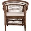 ΠΟΛΥΘΡΟΝΑ MALAWI HM9635.01 ΞΥΛΟ ΜΑΟΝΙ & RATTAN--Β'ΔΙΑΛΟΓΗΣ 80x70x86Υεκ.