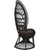 ΠΟΛΥΘΡΟΝΑ ROYAL PEACOCK HM9342.03 RATTAN ΜΑΥΡΟ-ΜΑΞΙΛΑΡΙ ΜΑΥΡΟ 114x72x150Yεκ. (Μαύρο)