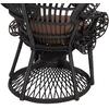 ΠΟΛΥΘΡΟΝΑ ROYAL PEACOCK HM9342.03 RATTAN ΜΑΥΡΟ-ΜΑΞΙΛΑΡΙ ΜΑΥΡΟ 114x72x150Yεκ. (Μαύρο)