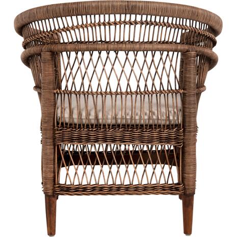 ΠΟΛΥΘΡΟΝΑ MALAWI HM9635.01 ΞΥΛΟ ΜΑΟΝΙ & RATTAN--Β'ΔΙΑΛΟΓΗΣ 80x70x86Υεκ.