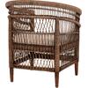 ΠΟΛΥΘΡΟΝΑ MALAWI HM9635.01 ΞΥΛΟ ΜΑΟΝΙ & RATTAN--Β'ΔΙΑΛΟΓΗΣ 80x70x86Υεκ.