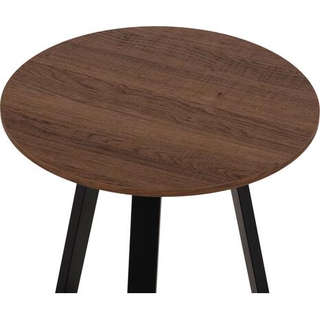 ΒΟΗΘΗΤΙΚΟ ΤΡΑΠΕΖΑΚΙ ROCKET HM9587.04 MDF ΚΑΡΥΔΙ-ΜΑΥΡΗ ΜΕΤΑΛΛΙΚΗ ΒΑΣΗ Φ45x55Υεκ.