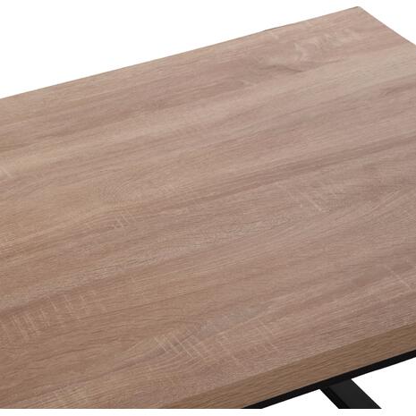 ΤΡΑΠΕΖΙ ΣΑΛΟΝΙΟΥ SHABEN HM9585.03 MDF SONOMA-ΜΑΥΡΗ ΜΕΤΑΛΛΙΚΗ ΒΑΣΗ 120x60X46Yεκ.